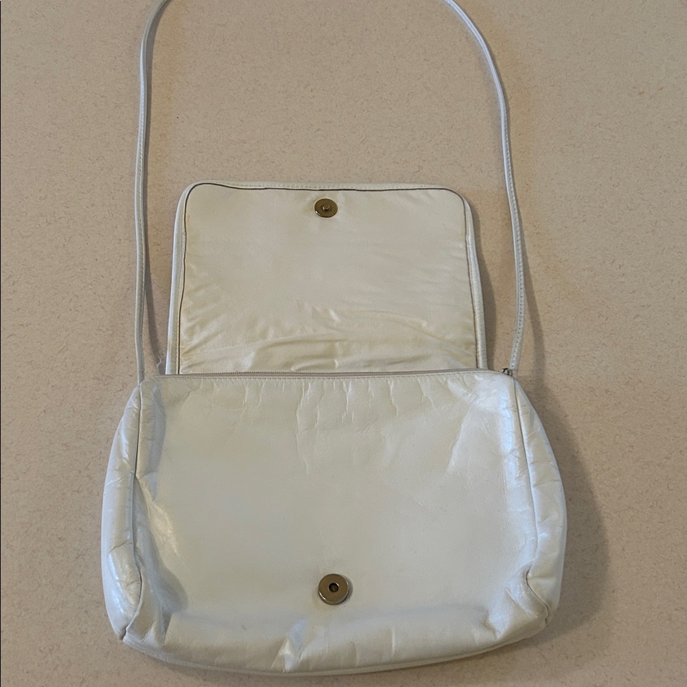 USA Colors White Leather American Flag Shoulder Crossbody Bag Purse Clutch - Picture 6 of 16